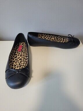 Pleaser Pink Label Anna Matte Black Ballet Flats, VGUC, Size 13